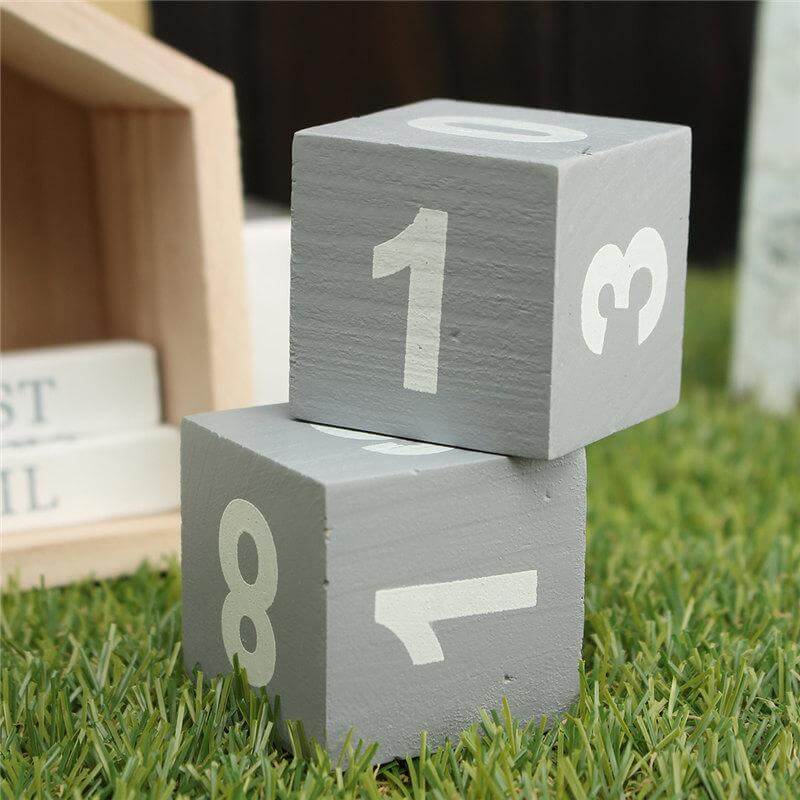 Wood Block Calendar Home Decoration - Image 2