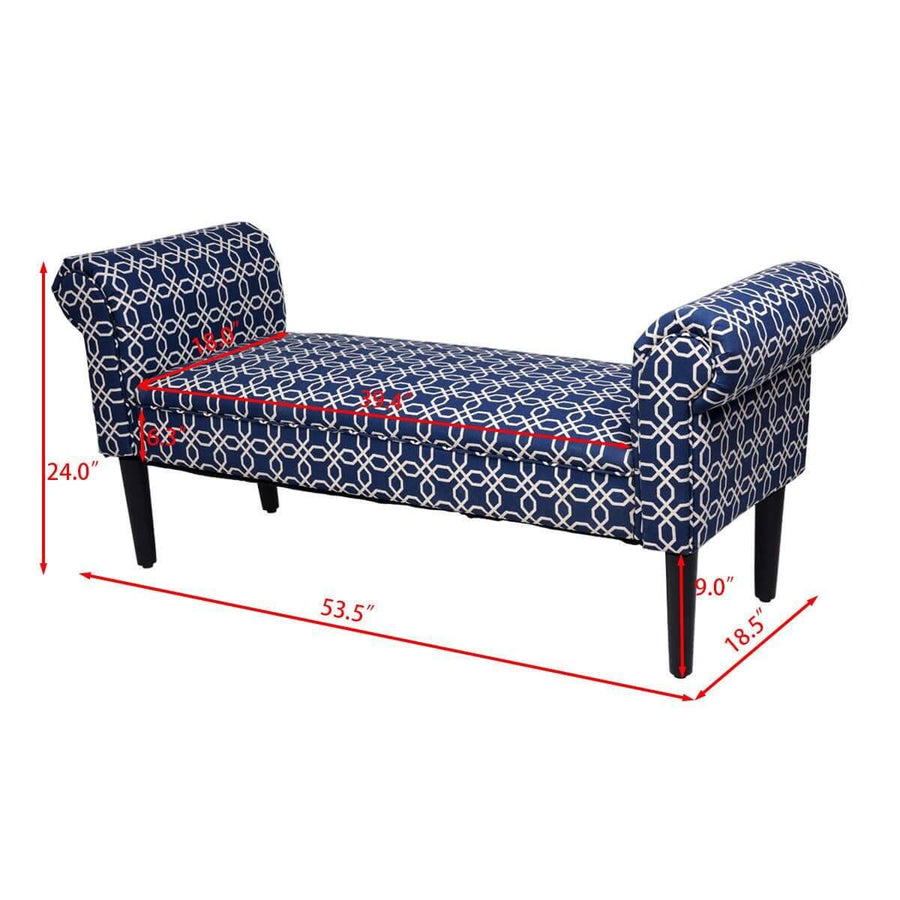 Modern Home Bed Bench Rolled Arm Sofa Chair Home Furniture - Image 1