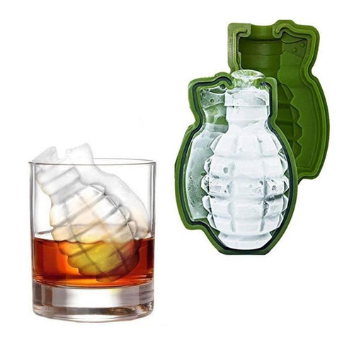 3D Grenade Shape Ice Cube Mold Silicone Trays - Image 0
