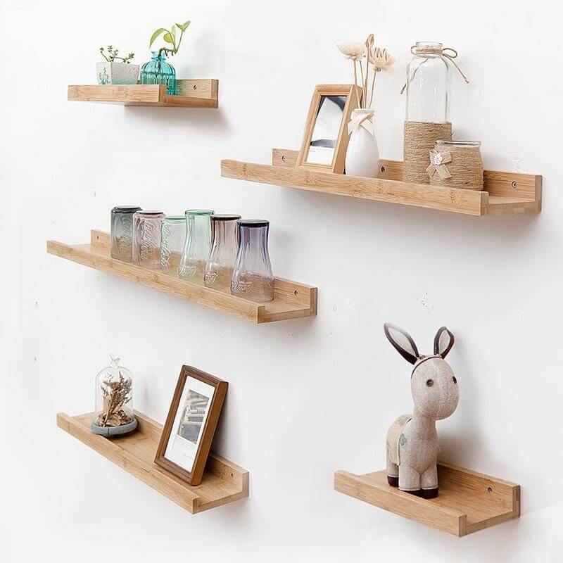 Cute Bamboo Solid Wood Shelf - Image 0