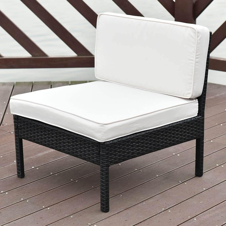 6 PCS Sofa Cushioned Garden Corner Couch Sofa Table Set - Image 6