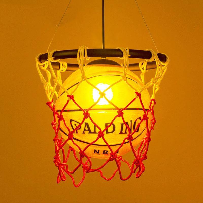 Vintage Luminaria Basketball Pendant Hanging Lamp - Image 2