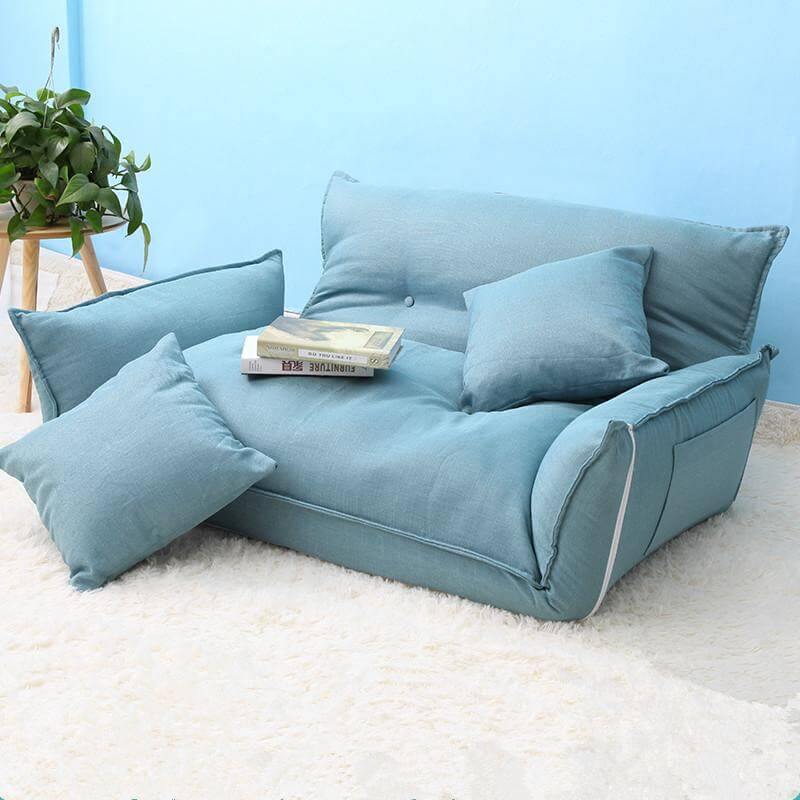 Sleeper Modern Legless Sofa with 2 Pillows - Image 0