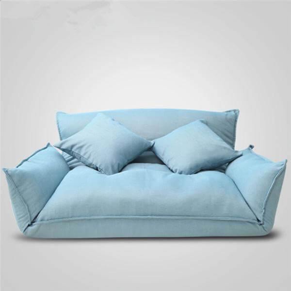 Sleeper Modern Legless Sofa with 2 Pillows - Image 1