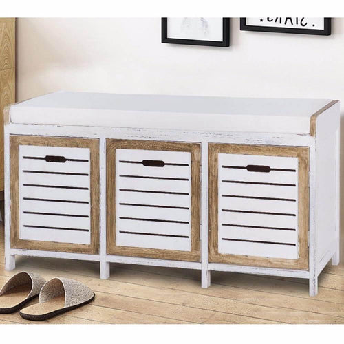 Shoe Stool Storage Rack Bench 3 Storage Organizer - Image 0