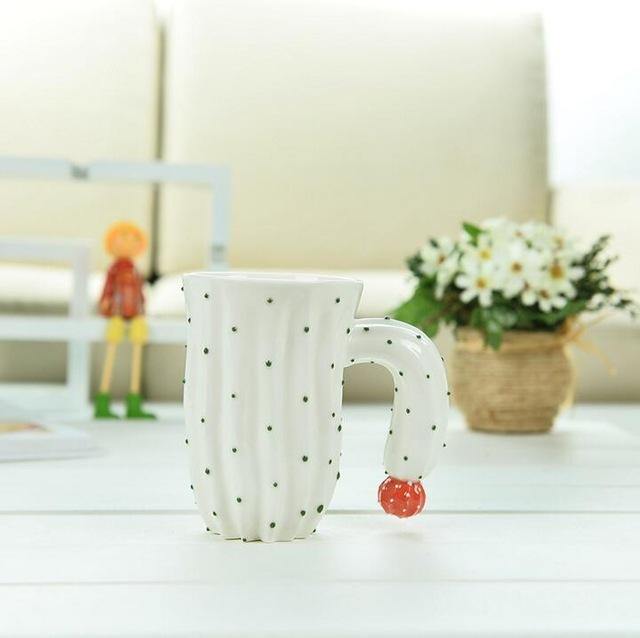 3D Cactus Style Ceramic Coffee Mugs - Image 3