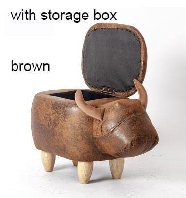 Cow Shape Ottoman Home decor with Storage - Image 5