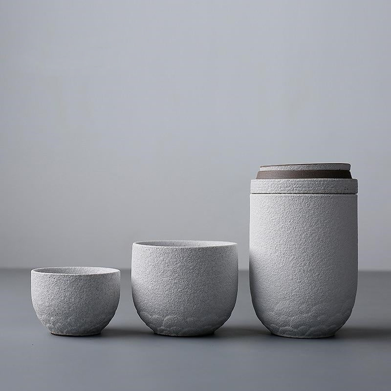 Japanese Elegant Ceramic Travel Teapot - Image 4