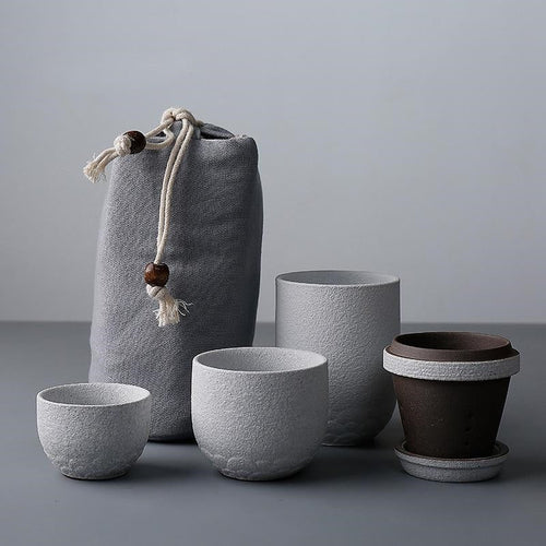 Japanese Elegant Ceramic Travel Teapot - Image 0