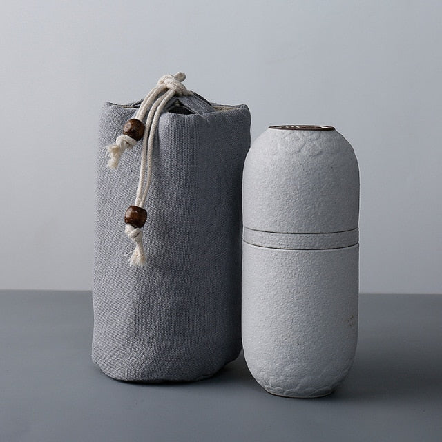 Japanese Elegant Ceramic Travel Teapot - Image 1