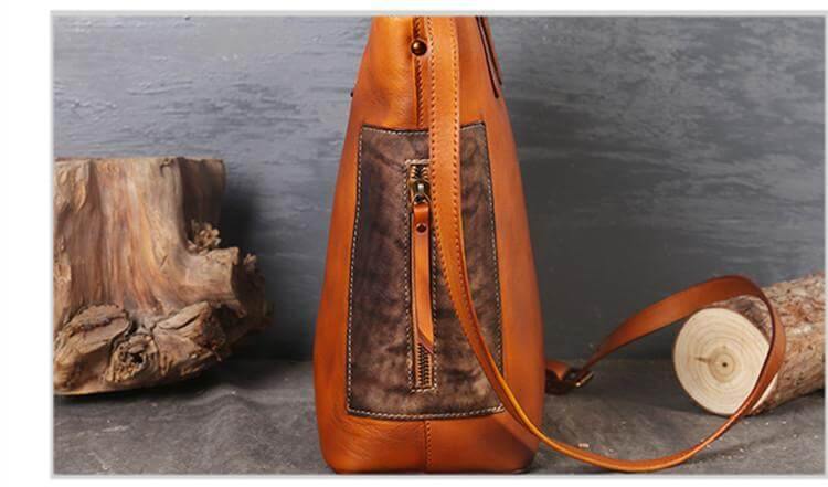 Vintage Pure Leather Luxury Women One Shoulder Purse - Image 4