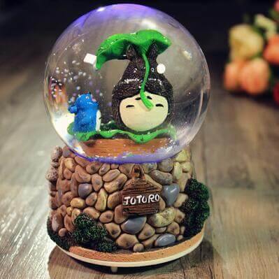 Creative LED Crystal Ball Music Box Glowing light Night Decor - Image 4
