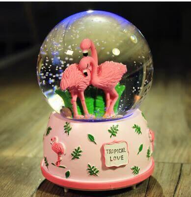 Creative LED Crystal Ball Music Box Glowing light Night Decor - Image 1