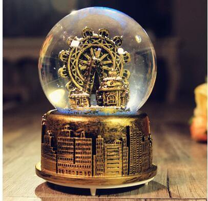 Creative LED Crystal Ball Music Box Glowing light Night Decor - Image 3