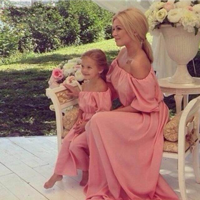 Mommy and me Long Elegant Dress - Image 1