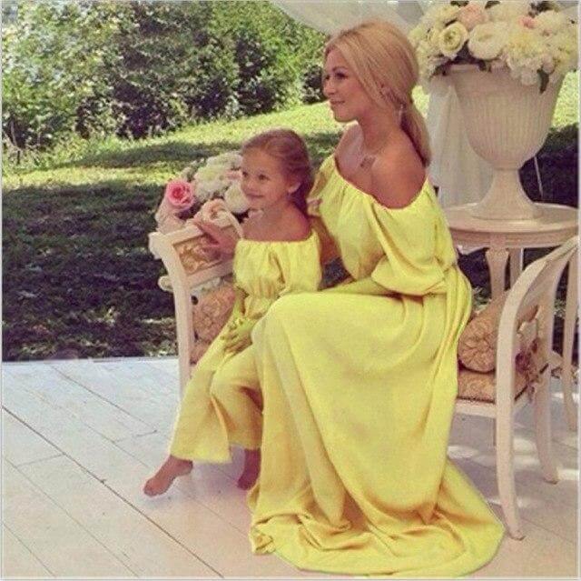 Mommy and me Long Elegant Dress - Image 3