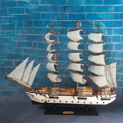 Wooden Sailing Ship Nautical Decor - Image 0