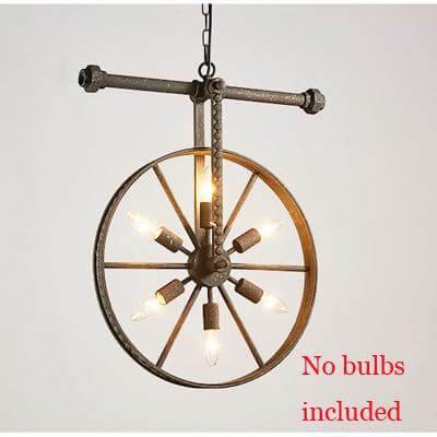 Luxury Wheel Loft Style Vintage Hanging Light Lamps - Image 2
