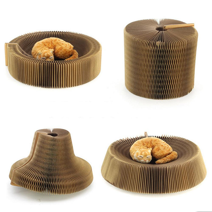 Cat Scratcher Board Accordion Bed - Image 4