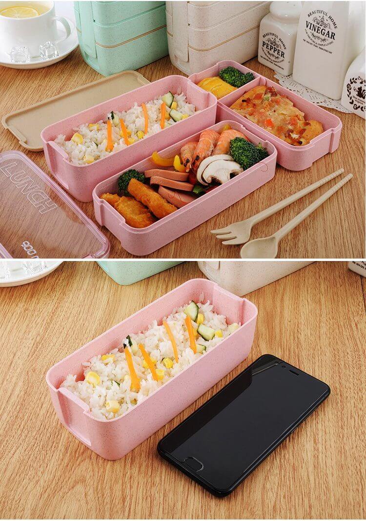3 Layers Healthy Material Lunch Box - Image 1