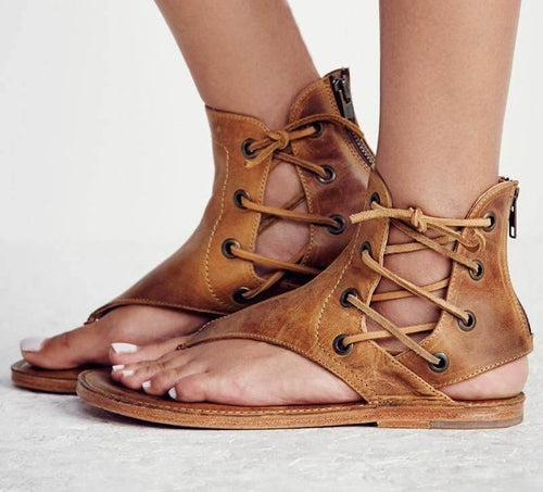 Women Vintage Gladiator Sandals Flip-Flops - Image 0