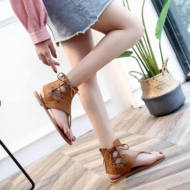 Women Vintage Gladiator Sandals Flip-Flops - Image 8