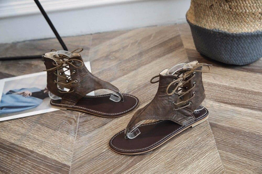 Women Vintage Gladiator Sandals Flip-Flops - Image 9
