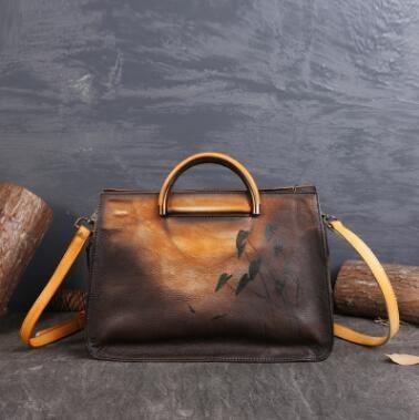 Pure Leather Flower Pattern Cute Women Bags - Image 8