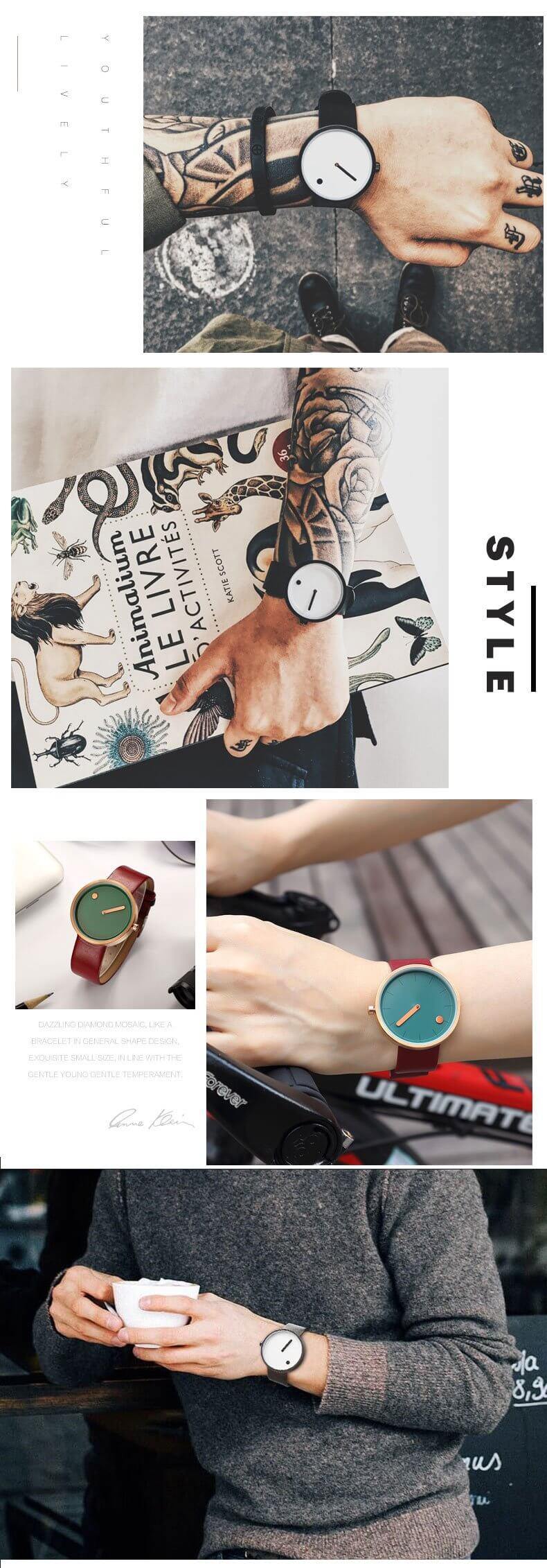 Creative Casual Artsy Simple Japanese Style Clock - Image 9
