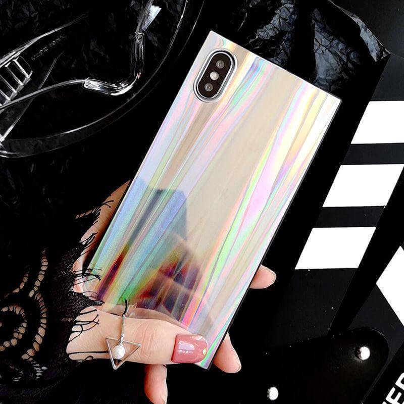 Colorful Rainbow Shining Colorful Square Cases for Iphone Models(6,7,8,x,xs,xr) - Image 9