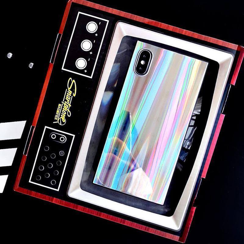 Colorful Rainbow Shining Colorful Square Cases for Iphone Models(6,7,8,x,xs,xr) - Image 4