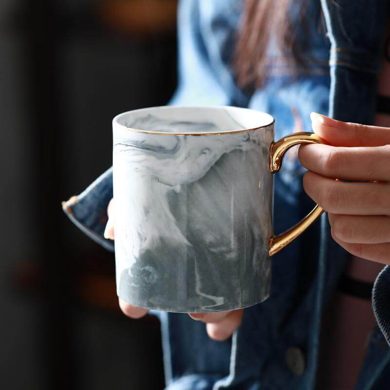 European Marble Porcelain Mug - Image 7