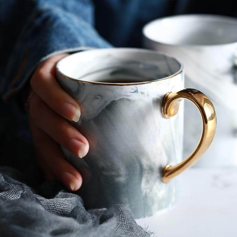 European Marble Porcelain Mug - Image 6