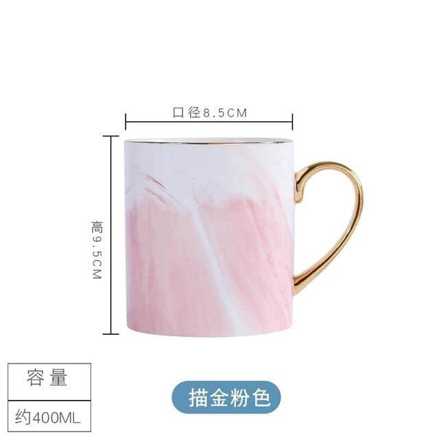 European Marble Porcelain Mug - Image 4