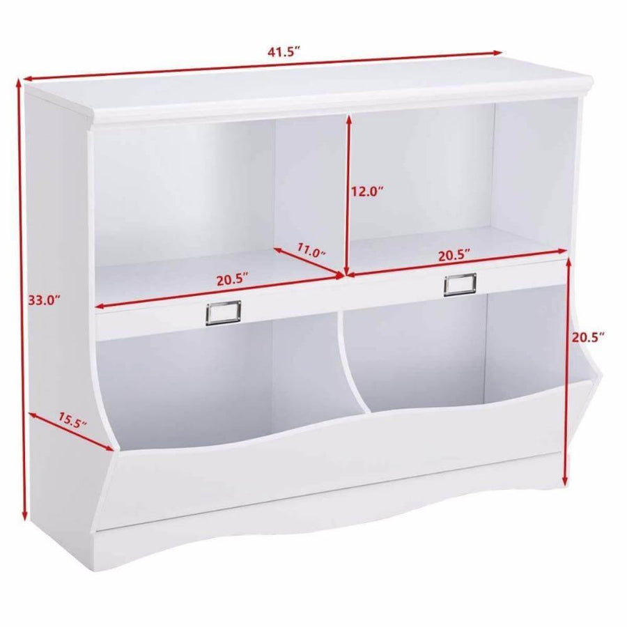 Modern Children Storage Bookshelf Bookcase Toy Organizer - Image 1