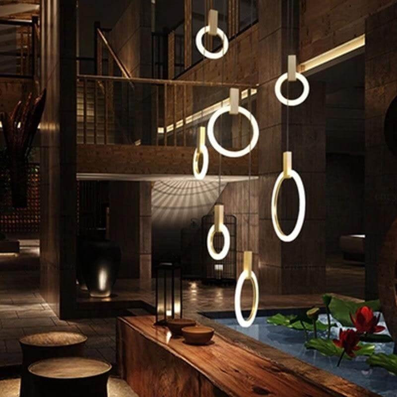 Aluminum Rings Hanging Lights - Image 1