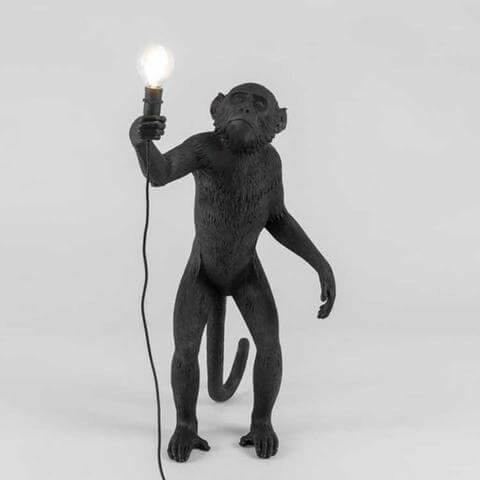Modern Black Pendant Monkey Lamp - Image 15