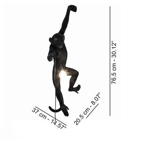 Modern Black Pendant Monkey Lamp - Image 12