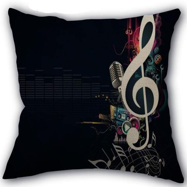 Decorative Comfy Musical Notes Pillow Case - Image 2