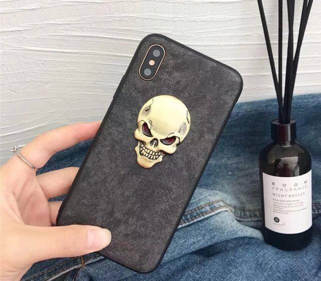 Luxury Real Leather Skull Iphone Cases - Image 4