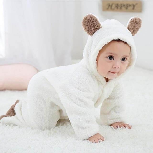 3D Warm Bear Jumpsuit for Baby - Image 1