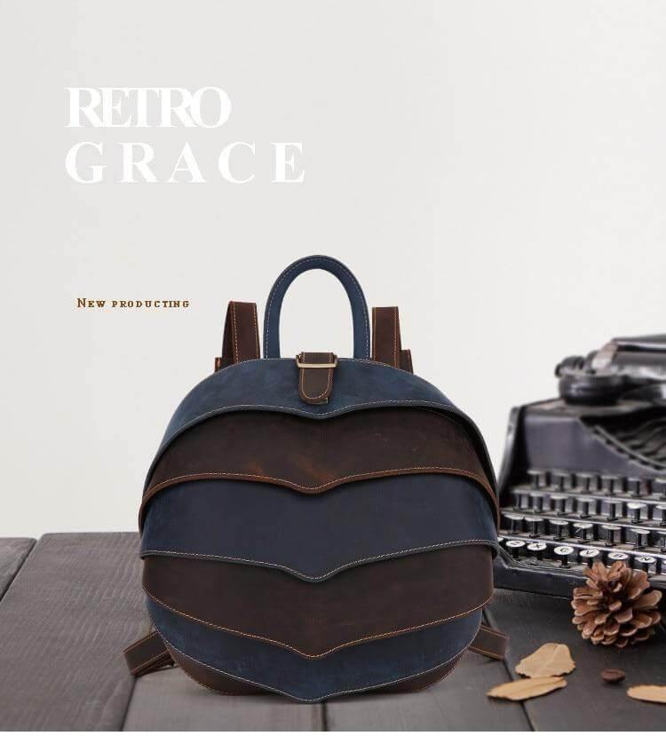 Genuine Leather Modern Retro Men Backpack - Image 1