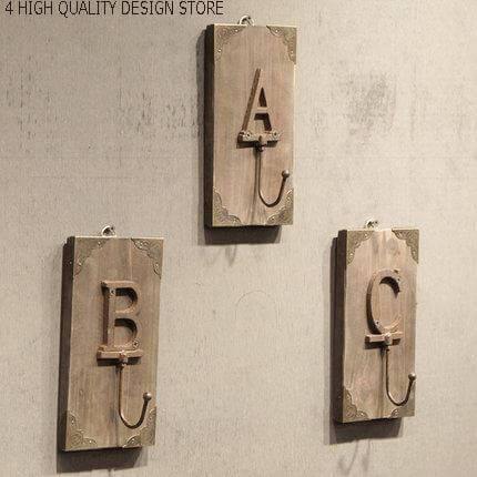 3CS Iron Wooden Alphabet Hanging Hooks - Image 3
