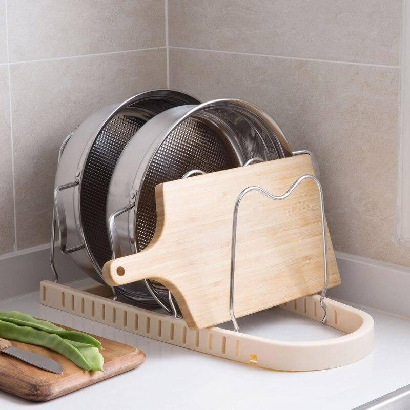 Stainless Steel Pot Lid Rack Spoon Holder - Image 4