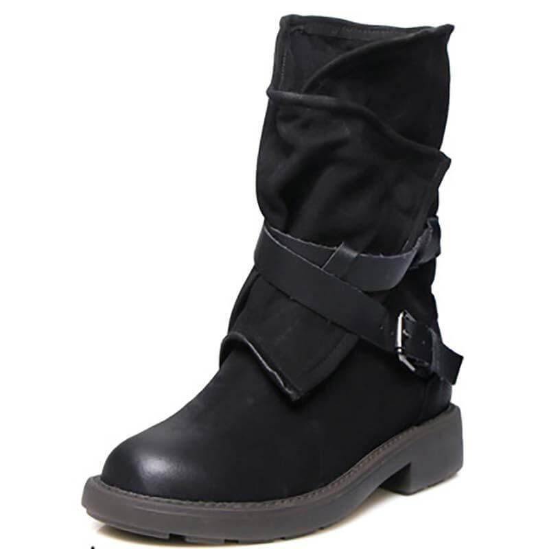 Stylish Luxury Low Heel Fall Boots - Image 9