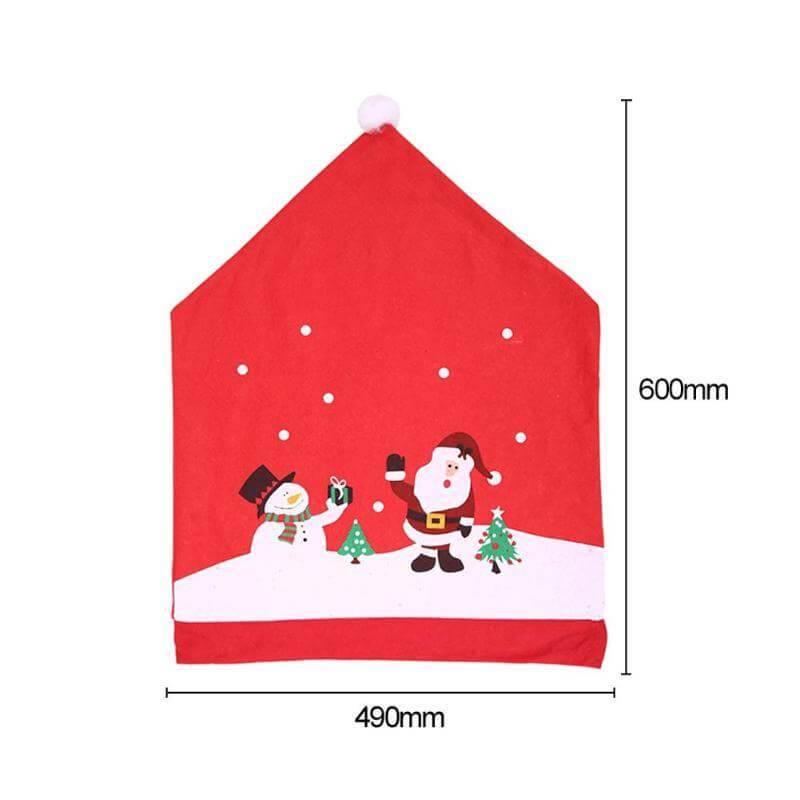 Santa Claus Christmas Chairs Cover Cap - Image 1