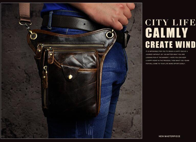 Men's Shoulder Messenger Leather Bag - Image 5