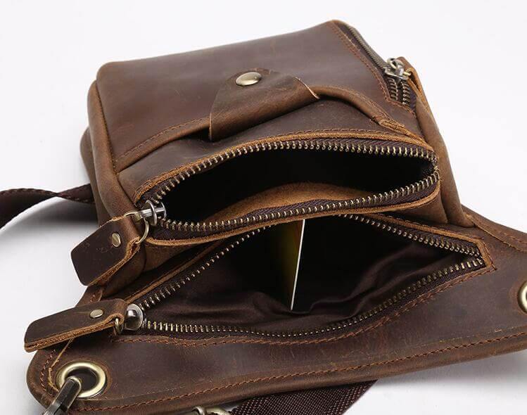 Men's Shoulder Messenger Leather Bag - Image 4