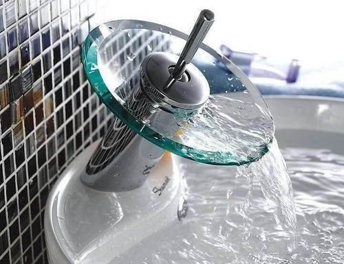 Glass Circle WaterFall Tap Faucet - Image 0