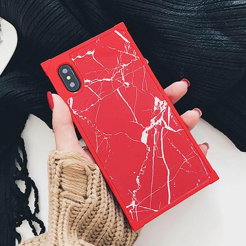 Marble Texture Square Shape Cute Iphone Cases - Image 11